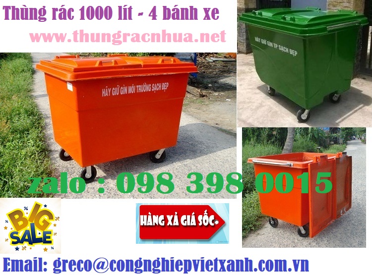 thùng rác 1000 lít
